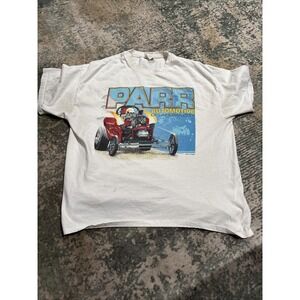 vintage Parr Automotive Hanes Beefy-T  XL Distressed Stains
